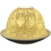 Clayre & Eef 6CE1808 Theelichthouder kat motief Ø 12x8 cm Wit