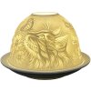 Clayre & Eef 6CE1809 Theelichthouder Porseleinen Kat Ø 12x8 cm Wit