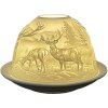 Clayre & Eef 6CE1812 Theelichthouder Ø 12x8 cm Wit Porseleinen Herten Design
