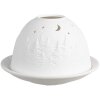 Clayre & Eef 6CE1817 Theelichthouder Ø 12x8 cm Boom Wit