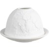 Clayre & Eef 6CE1818 Herten waxinelichthouder Ø 12x8 cm Wit
