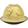 Clayre & Eef 6CE1818 Herten waxinelichthouder Ø 12x8 cm Wit