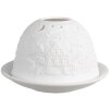 Clayre & Eef 6CE1823 Theelichthouder Winter Ø 12x8 cm Wit
