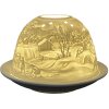 Clayre & Eef 6CE1823 Theelichthouder Winter Ø 12x8 cm Wit