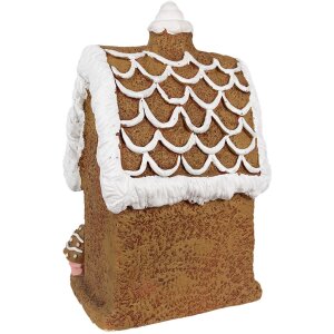 Clayre & Eef 6MG0054 Decoratie peperkoekhuisje met LED 22x18x39 cm