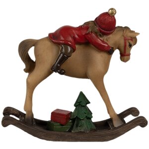 Clayre & Eef 6PR4181 Decoratie Kind op hobbelpaard 11x4x10cm
