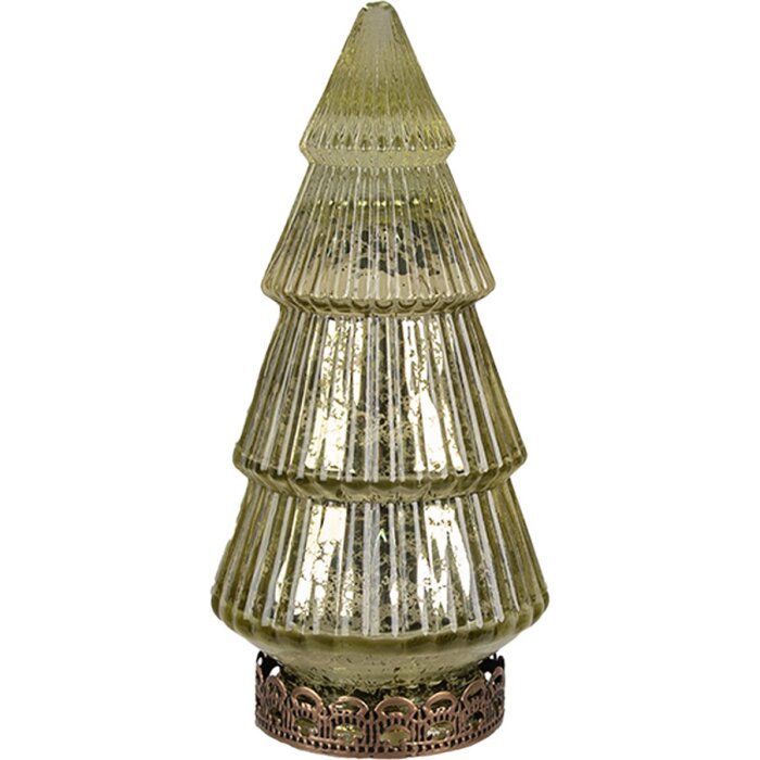 Clayre & Eef 6GL4569GR Kerstboom met LED Groen Ø 7x16 cm