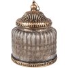 Clayre & Eef 6GL4598 Decoratie glas met LED Ø 10x13 cm vintage stijl