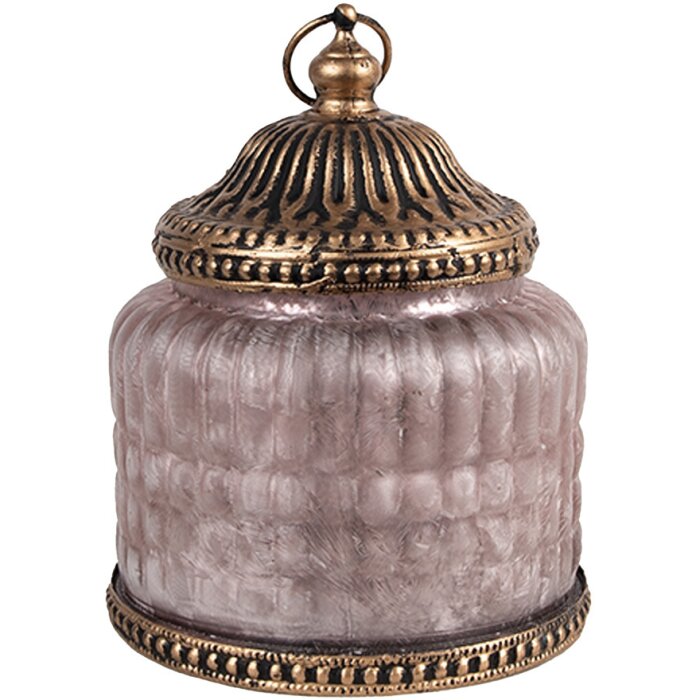 Clayre & Eef 6GL4599 Decoratie met LED Ø 10x13 cm Vintage Roze Bruin