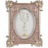 Clayre & Eef 2F1115 Fotolijst Zilverkleurig Roze 17x3x21 cm 10x15 cm