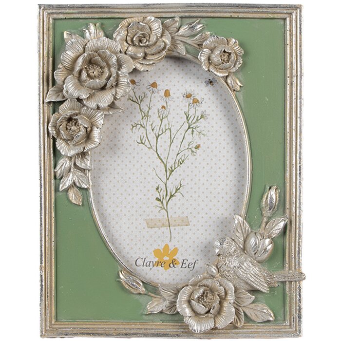 Clayre & Eef 2F1116 Fotolijst Zilverkleurig 16x2x21 cm 10x15 cm