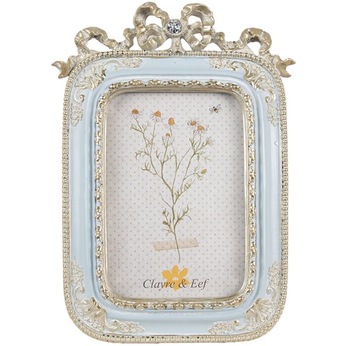 Clayre & Eef 2F1119 Fotolijst Blauw 17x2x24 cm / 10x15 cm