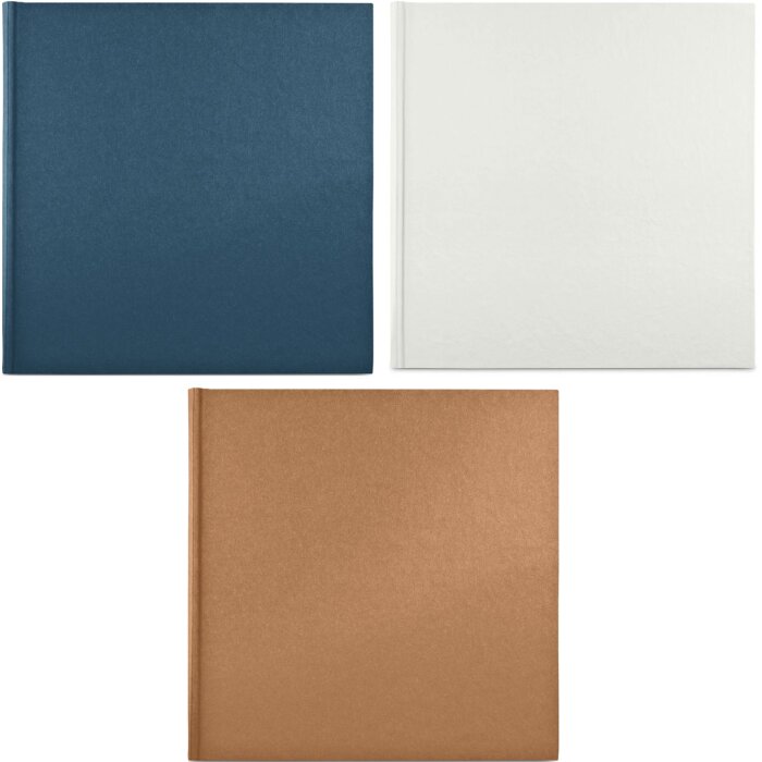 Hama Jumbo Album Gerimpeld 30x30 cm 80 witte paginas Blauw Bruin Wit