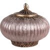 Clayre & Eef 6GL4589 LED Lantaarn Roze Glas Ø 17x14 cm