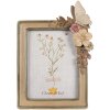 Clayre & Eef 2F1125 Fotolijst 15x3x23 cm 10x15 cm Beige Bloemen Vlinder