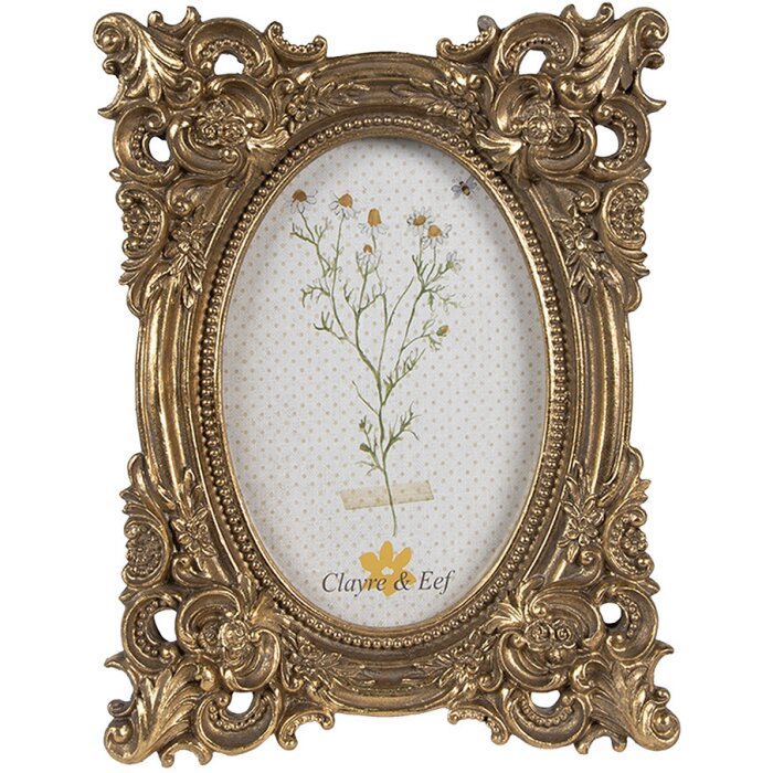 Clayre & Eef 2F1133 Fotolijst Goud 16x3x21 cm 10x15 cm