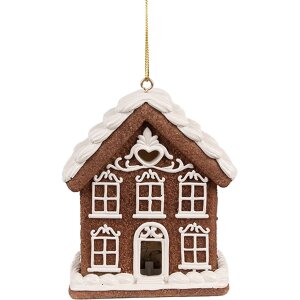 Clayre & Eef 6PR4358 Decoratie hanger huis met LED...