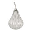 Clayre & Eef 6GL4545 Decoratie Pompoen Ø 17x30 cm Transparant Zilver