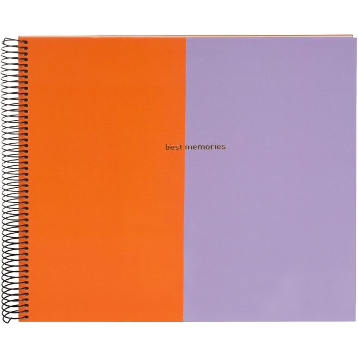 Goldbuch spiraalalbum Coloration oranje lila 34x30 cm 40 paginas fotokarton