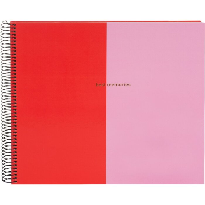 Goldbuch Spiraalalbum Kleur Rood-Roze 34x30 cm 40 witte paginas