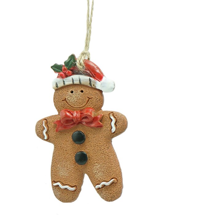 Clayre & Eef 6PR4339 Decoratiehanger Peperkoekman 6x1x8 cm