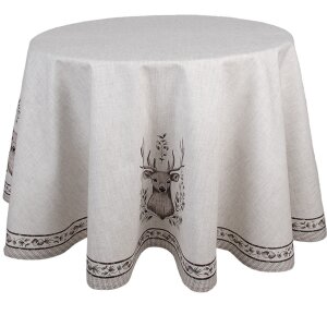 Clayre & Eef GTW07 Tafelkleed Hertenmotief Beige...