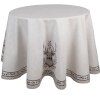 Clayre & Eef GTW07 Tafelkleed Hertenmotief Beige Ø 170 cm