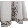 Clayre & Eef GTW07 Tafelkleed Hertenmotief Beige Ø 170 cm