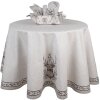 Clayre & Eef GTW07 Tafelkleed Hertenmotief Beige Ø 170 cm