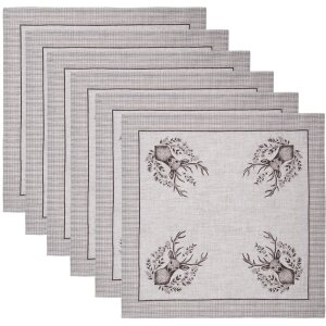 Clayre & Eef GTW43 Servettenset 6-delig 40x40 cm...