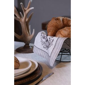 Clayre & Eef GTW43 Servettenset 6-delig 40x40 cm Beige Bruin