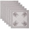 Clayre & Eef GTW43 Servettenset 6-delig 40x40 cm Beige Bruin