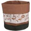 Clayre & Eef LFJ50 Broodmand Ø 15x16 cm Paddestoelpatroon Bruin Beige