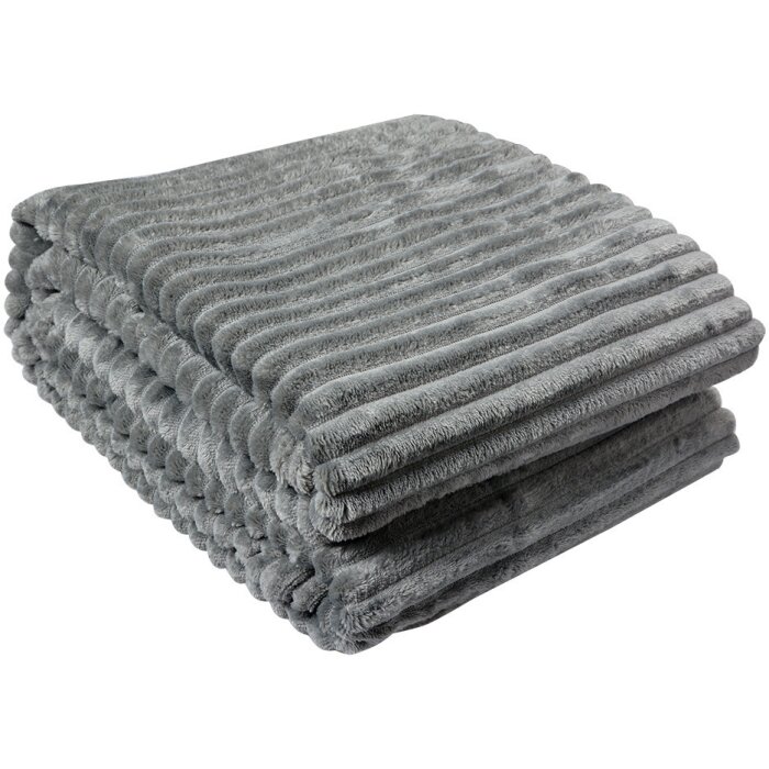 Clayre & Eef KT060.158LG Ruit Grijs 180x200 cm
