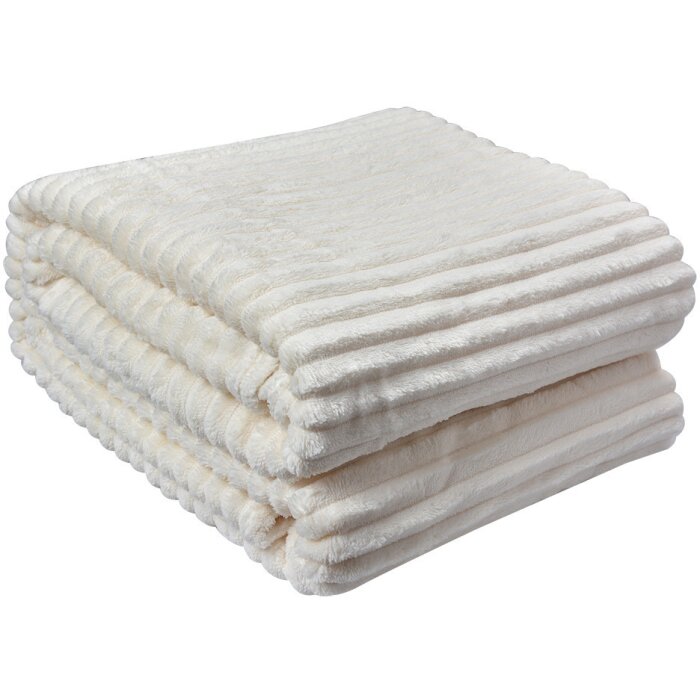 Clayre & Eef KT060.158W Plaid Wit 180x200 cm