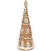 Clayre & Eef 6PR4362 Decoratie Kerstboom Ø 14x37 cm Bruin Wit