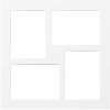 Walther Gallery Passepartout 40x40 cm wit 4 cut-outs 13x18 cm
