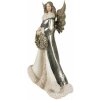 Clayre & Eef 6PR3958GG Engelen decoratief figuur 15x10x24 cm