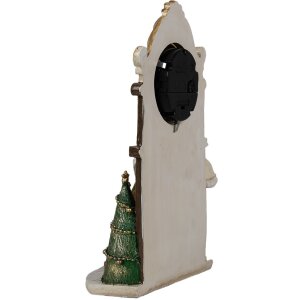 Clayre & Eef 6PR4180 Decoratie Kerstman Klok 15x7x22 cm