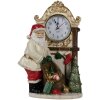 Clayre & Eef 6PR4180 Decoratie Kerstman Klok 15x7x22 cm