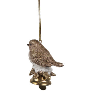 Clayre & Eef 6PR4228 Decoratieve hanger vogel 6x4x6 cm