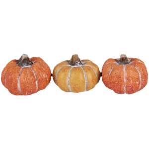 Clayre & Eef 6CE1781 Decoratie Pompoen Set 3 18x7x4 cm