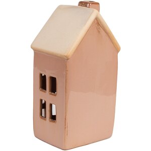 Clayre & Eef 6CE1795 Decoratiehuisje met LED 6x6x11 cm