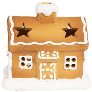 Clayre & Eef 6CE1804 Theelichthouder huis 11x8x10 cm