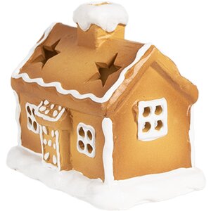 Clayre & Eef 6CE1804 Theelichthouder huis 11x8x10 cm
