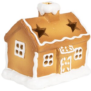 Clayre & Eef 6CE1804 Theelichthouder huis 11x8x10 cm