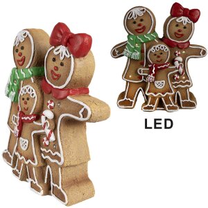 Clayre & Eef 6MG0049 Decoratie peperkoekman met LED...