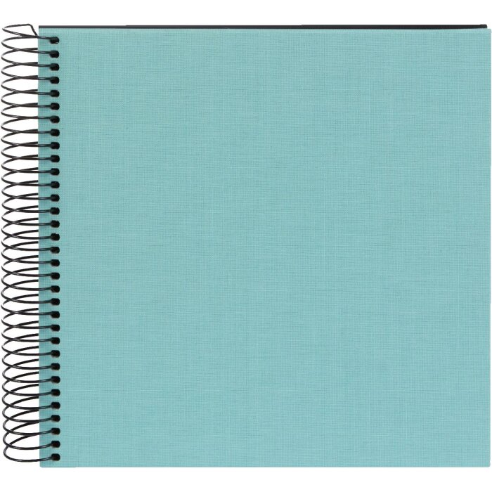 Goldbuch spiraalalbum Bella Vista Aqua 20x20 cm 40 paginas linnen zwart