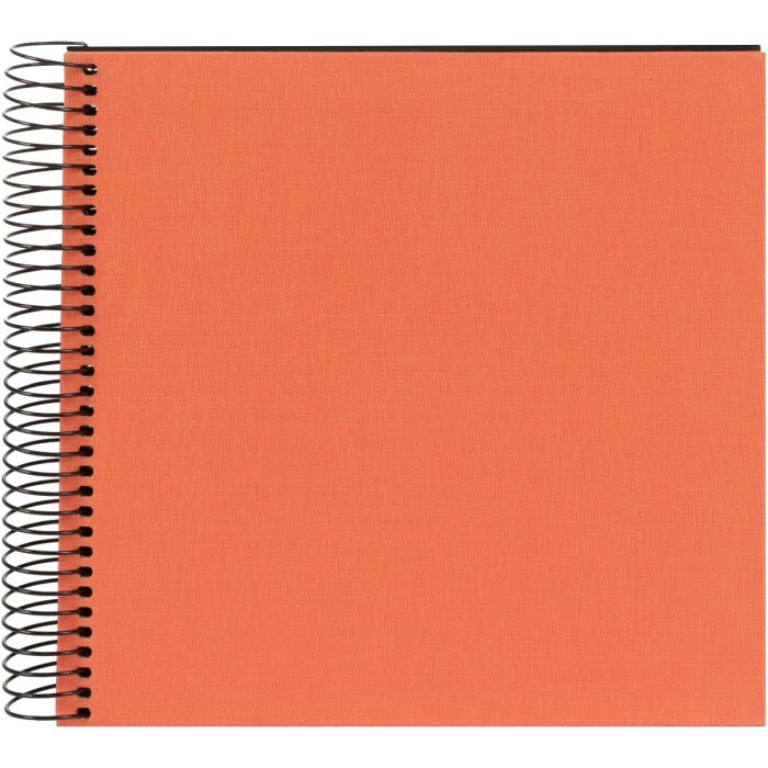 Goldbuch spiraalalbum Bella Vista zalm 20x20 cm 40 paginas linnen