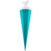 Goldbuch handwerkschooltas turquoise 85 cm zeshoekig met tule sluiting